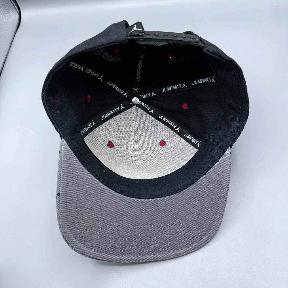 Air Jordan Flight Hat Men Black Gray Jumpman‎ Snap Back Cap